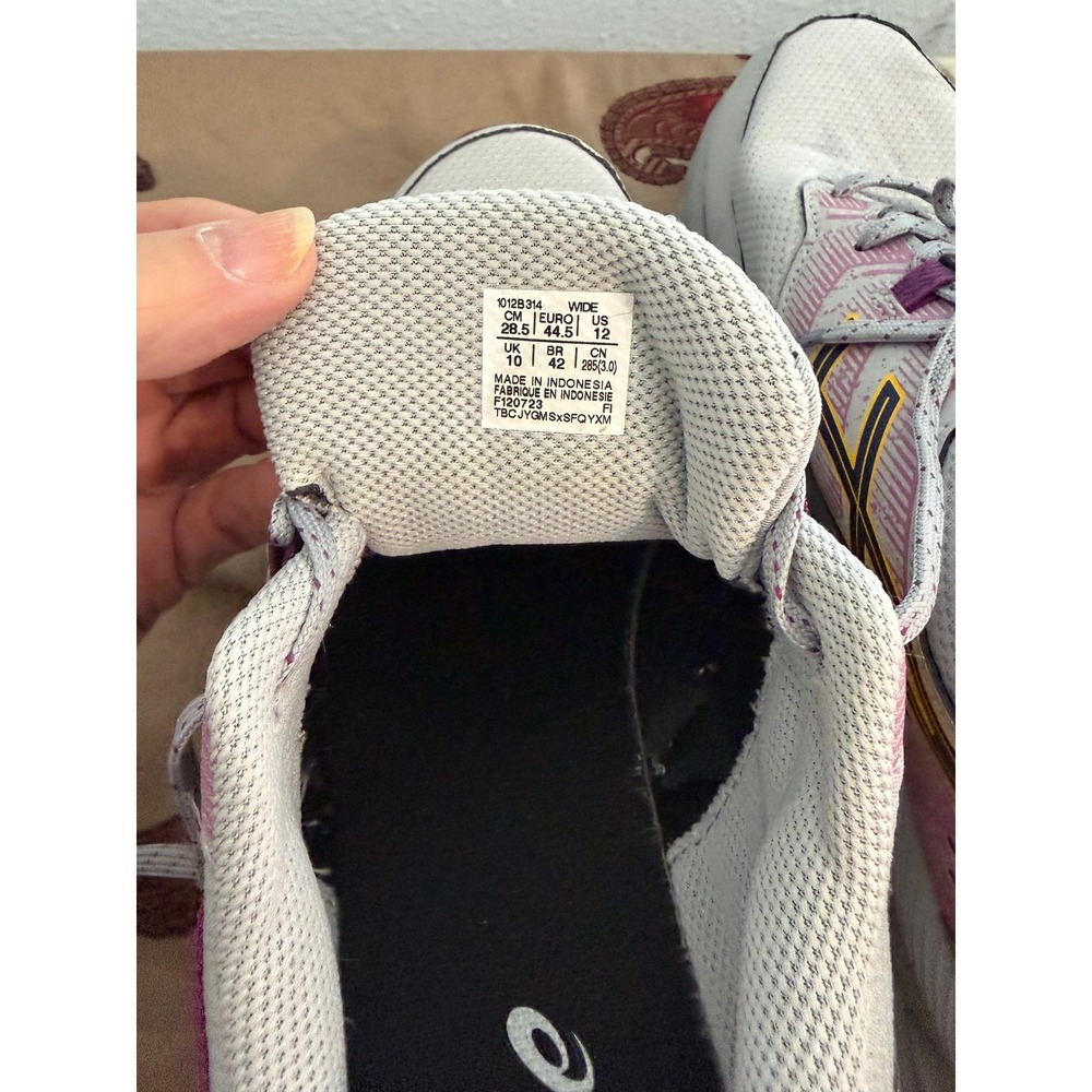 ASICS Gel-Venture 9 Trail Running Shoes Grey Pink Women 12 Wide Gorpcore Hiking - Picture 5 of 7